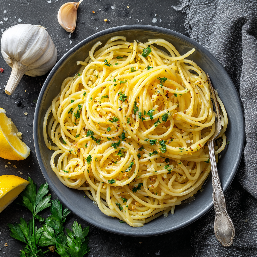lemon garlic pasta
