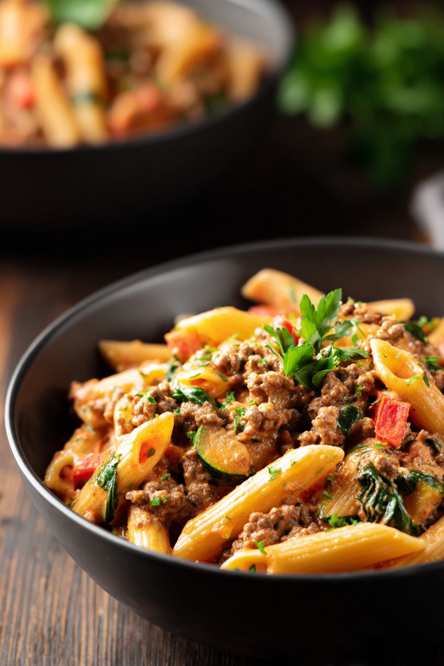 Pasta Recipes With Ground Beef Healthy prep step