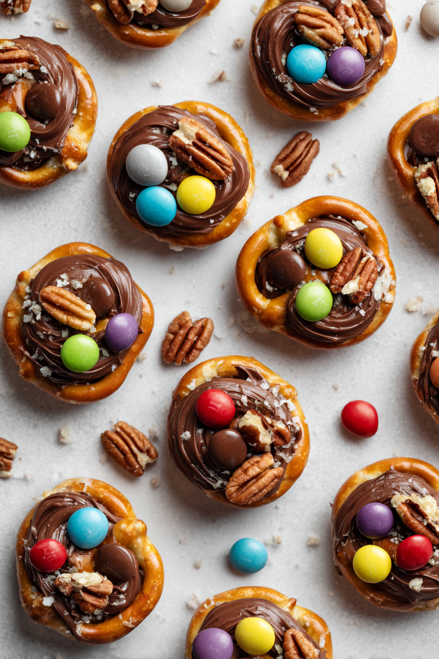 Chocolate Rolo Pretzel Bites finished dish